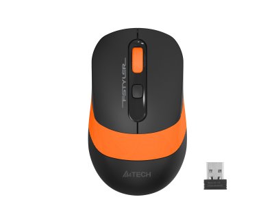 Миша бездротова безшумна Fstyler, USB, 2000 dpi, помаранчевий (1 з 6)