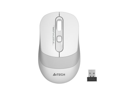 Миша бездротова безшумна Fstyler, USB, 2000 dpi, білий (1 з 6)