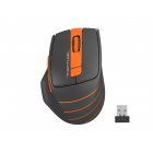 Мышь беспроводная бесшумная Fstyler, USB, 2000dpi, (Black + Orange)