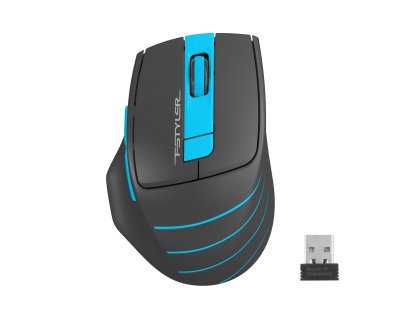 Миша бездротова безшумна Fstyler, USB, 2000 dpi, синій (1 з 8)