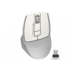 Миша бездротова безшумна Fstyler, USB, 2000 dpi, сірий+білий
