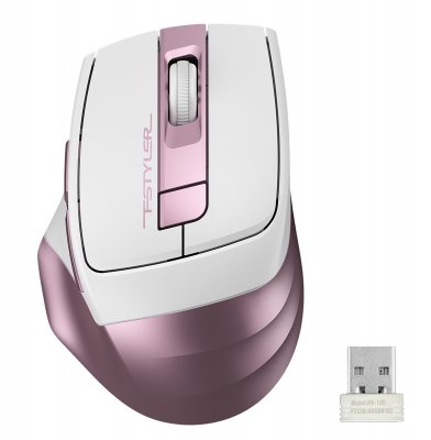 Миша бездротова Fstyler, USB, 2000 dpi, рожевий (1 з 9)