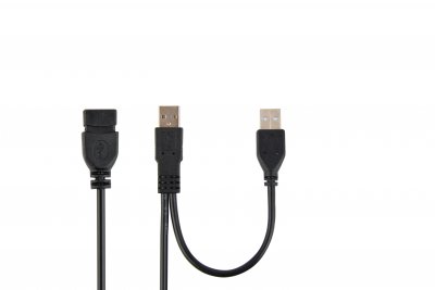 Подовжувач USB 2.0, A-тато+живлення/А-мама, 1.8 м (1 з 3)