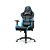 Крісло геймерське, дихаюча екошкіра, сталевий каркас, чорний+блакитний (2 из 5)