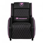Кресло-софа, дышащая экокожа, черный+розовый