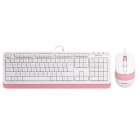 Комплект дротовий Fstyler клавіатура+миша, чорно-рожевий, USB