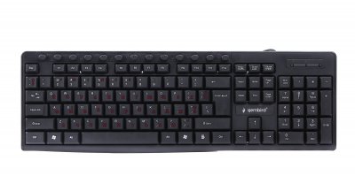 Клавіатура дротова мультимедійна, USB, чорний (1 з 4)