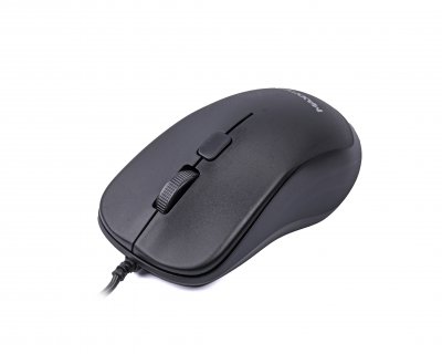 Миша дротова, оптична, 3 кнопки, USB, 1000 dpi, чорнa (1 з 4)