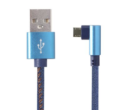 Кабель кутовий micro USB 2.0 A-тато/Micro B-тато, преміум, 2.1 А (1 з 3)