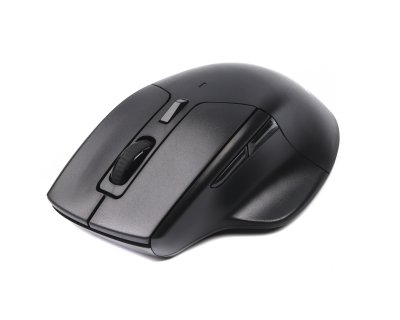 Миша бездротова, 6 кнопок, оптична, 1600 DPI, USB, чорний (1 з 5)