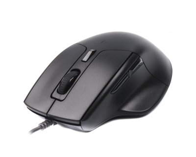Миша дротова, оптична, ергономічна, 6 кнопок, 2400 DPI, USB, чорний (1 з 4)