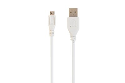 Кабель micro USB 2.0, A-тато/micro B-тато, білий, 3 м, преміум (1 з 2)