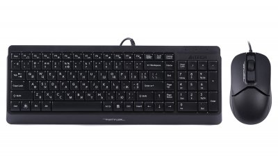 Комплект дротовий Fstyler клавіатура+миша, чорний, USB (1 з 4)
