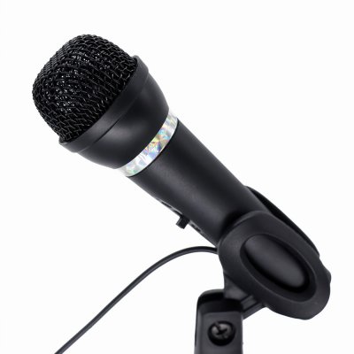 Мікрофон настільний, з підставкою, 3.5 jack, чорний (1 з 3)