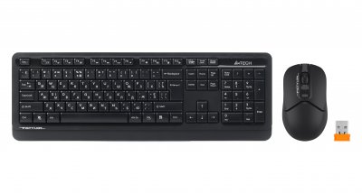 Комплект бездротовий Fstyler клавіатура+миша, чорний, USB (1 з 6)