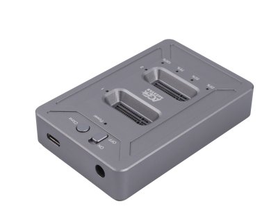 Док-станція, USB 3.1 Type C, M.2 NVME, 2 слота, сірий (1 з 4)