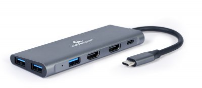 Док станція USB-C 3-в-1 (хаб/HDMI/PD), сірий (1 з 4)