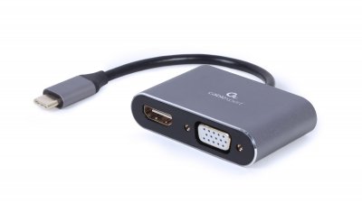 Адаптер-перехідник USB-C на HDMI/VGA, 4К 30 Гц (1 з 3)