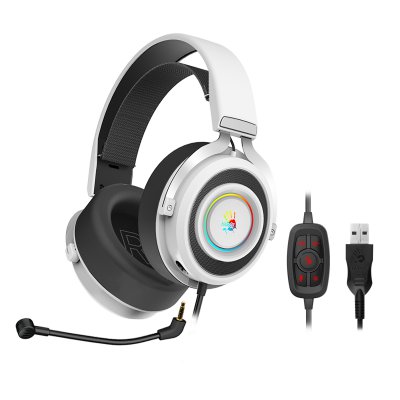 Ігрові навушники з мікрофоном, 7.1 віртуальний звук, RGB підсвічування, USB (1 з 5)