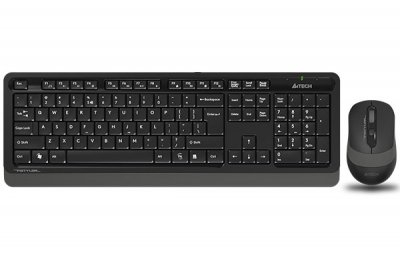 Комплект бездротовий Fstyler клавіатура+миша, чорно-сірий, USB (1 з 4)