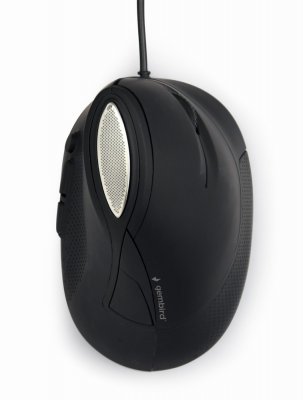 Оптична ергономічна миша, USB інтерфейс, 3200 dpi, чорний (1 з 8)
