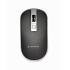 Бездротова оптична миша, USB, 1600 dpi, чорна з сірим
