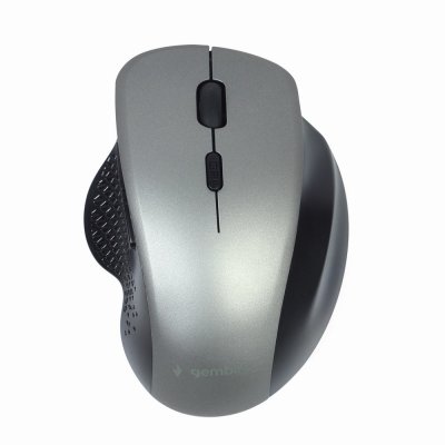 Бездротова оптична миша, USB, 1600 dpi, 6 кнопок, чорно-сірий (1 з 3)