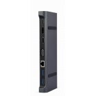 Док станція USB-C 9-в-1 (USB-хаб + HDMI/VGA/PD/картридер/LAN/3.5-мм аудіо), сірий