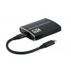 Адаптер-перехідник USB-C на 2 HDMI (2 незалежних екрани)/ PD / Аудио 3,5