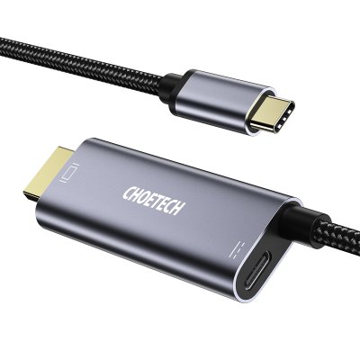 Кабель USB-C на HDMI, 4K 60 Гц, вхід живлення PD, 1.8 м (1 з 8)