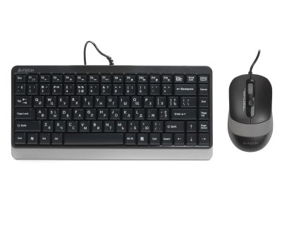 Комплект дротовий Fstyler клавіатура+миша, чорно-сірий, USB (1 з 4)