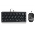Комплект дротовий Fstyler клавіатура+миша, сірий, USB