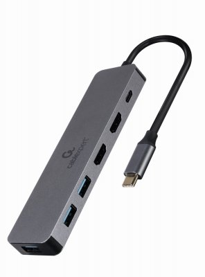 Док станція USB-C 3-в-1 (Хаб/HDMI/PD), сірий (1 з 4)