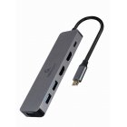 Док станція USB-C 3-в-1 (Хаб/HDMI/PD), сірий