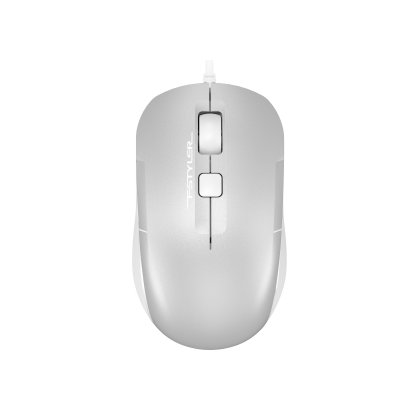 Миша дротова Fstyler, USB, біле підсвічування, 1600 dpi, сірий+білий (1 з 11)