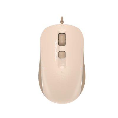 Миша дротова Fstyler, біле підсвічування, USB, 1600 dpi, бежевий (1 з 11)