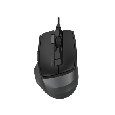 Миша дротова безшумна Fstyler, USB, 2400 dpi, чорний+сірий (1 з 9)