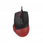 Миша дротова безшумна Fstyler, USB, 2400 dpi, чорний+червоний