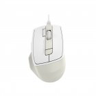 Миша дротова безшумна Fstyler, USB, 2400 dpi, білий+кремовий