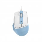 Миша дротова безшумна Fstyler, USB, 2400 dpi, білий+блакитний