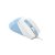 Миша дротова безшумна Fstyler, USB, 2400 dpi, білий+блакитний (4 из 9)