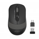 Миша бездротова безшумна Fstyler, USB, 2000 dpi, чорний+сірий