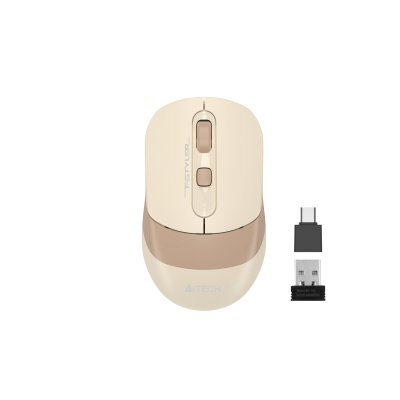 Миша бездротова безшумна Fstyler, USB, 2000 dpi, бежевий (1 з 11)