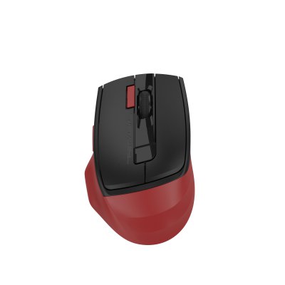 Миша бездротова безшумна Fstyler, USB, 2000 dpi, чорний+червоний (1 з 9)