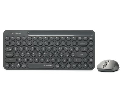 Комплект бездротовий Fstyler клавіатура+миша, сірий, USB (1 з 6)