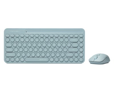 Комплект бездротовий Fstyler клавіатура+миша, блакитний, USB (1 з 6)