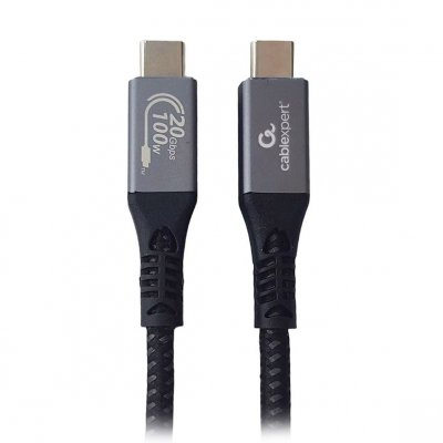 Кабель USB  3.2 Gen2*2 20Gbps, 100W(20V5A), 4K60Hz, C-тато/C-тато, 0,5 м, преміум (1 з 2)