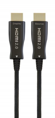 Кабель оптичний (AOC) HDMI V.2.0, 4К 60Гц, позолочені конектори, 25 м (1 з 2)