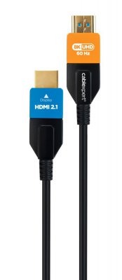 Кабель оптичний (AOC) HDMI V.2.1, 8К 60Гц/4К 120Гц, позолочені конектори, 5 м (1 з 3)