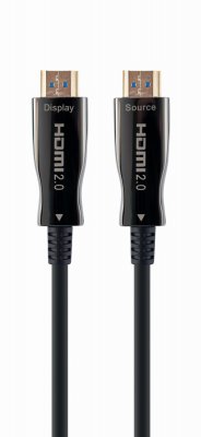 Кабель оптичний (AOC) HDMI V.2.0, 4К 60Гц, позолочені конектори, 20 м (1 з 2)
